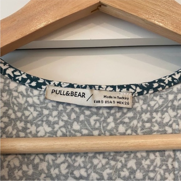 Pull&Bear Green Mini Dress with White Floral Print - Picture 13 of 16